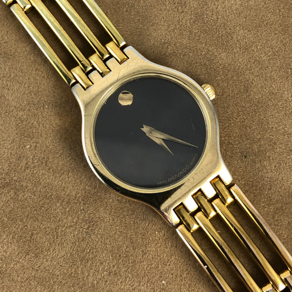 movado classic museum gold